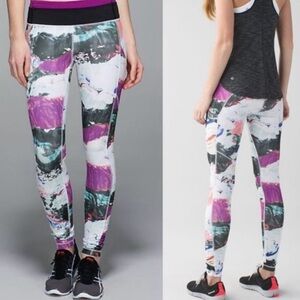 Lululemon Speed Legging Athletic Tight III in Pigment Wave Print Size 8